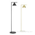 Gold- oder schwarze Lampenschatten -Marmor -Basis -Stehlampe